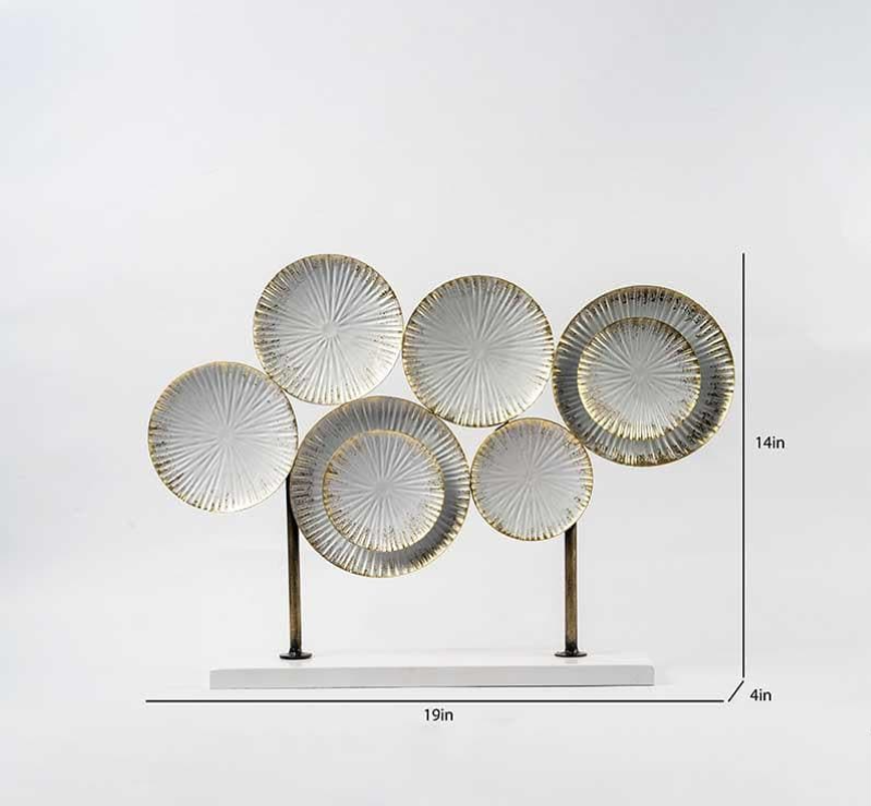 Plated Abstract Table Decor