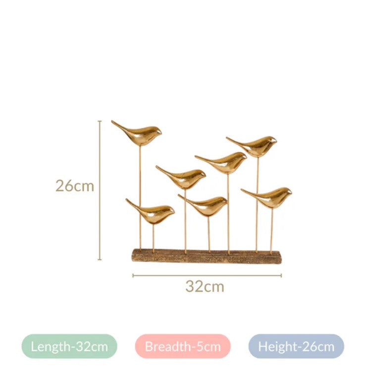 Gold Birds Decor Accent Showpiece