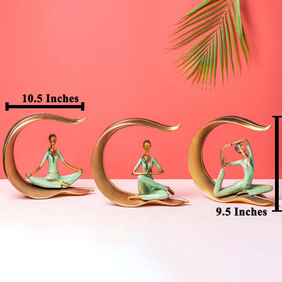 Yogis In Paradise Decorative Showpiece - Set of 3