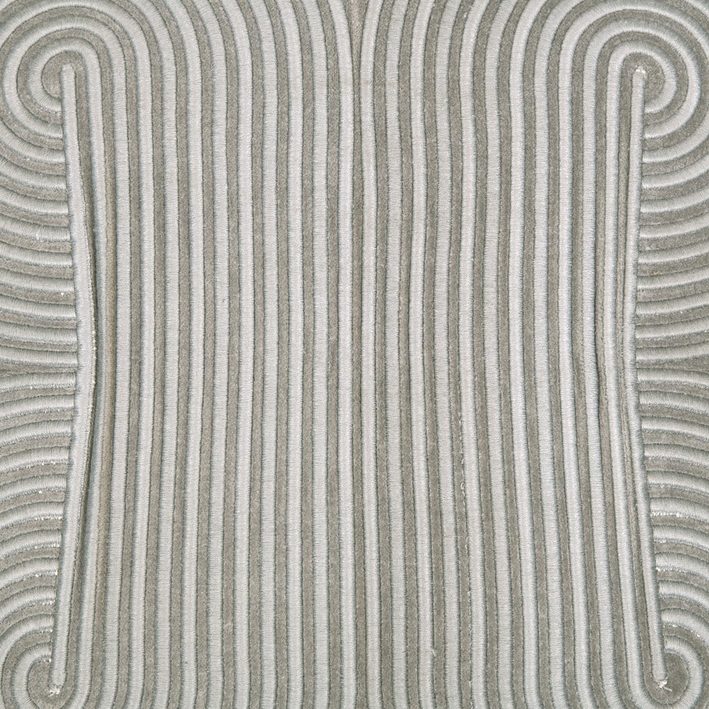 Jade Light Grey Emb. Velvet Cushion Cover