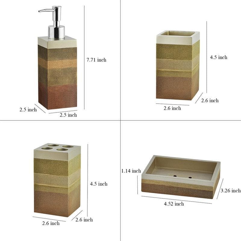 Concentric Block Polyresin Bathroom set