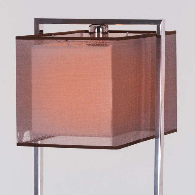 Silent Treatment (Chrome, Rose Taupe) Floor Lamp