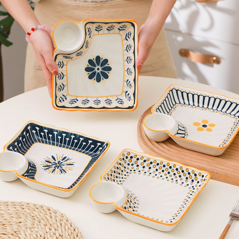 summer quirky plate - set of 4