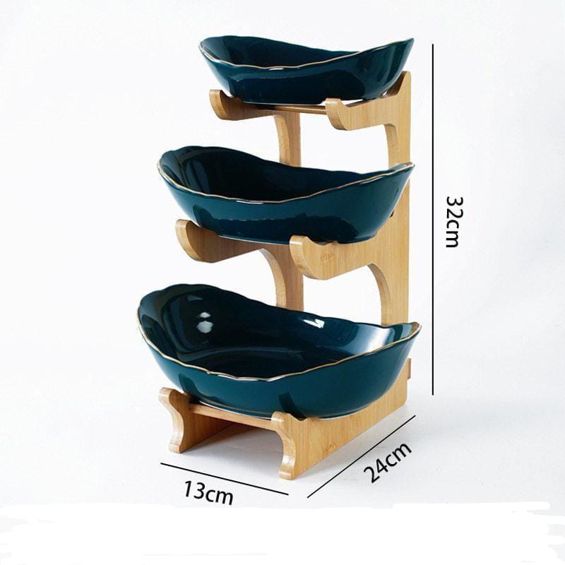 triple decker fruit tray