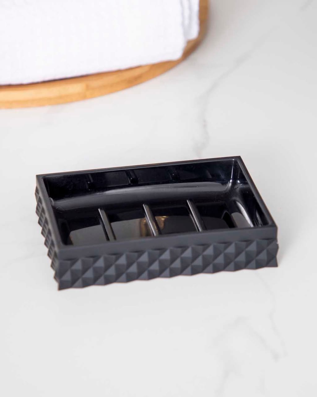 Contemporary Acrylic 5-Piece Bathroom Set - Black