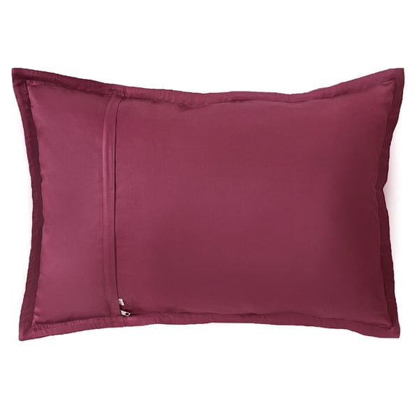 Marsala Embroidered 210TC Cotton Bed Cover With 2 Pillow Covers