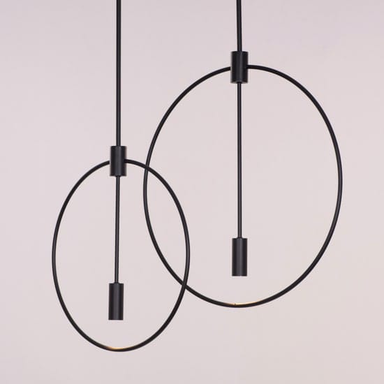 Ring On It (Black) 3 Color LED Chandelier