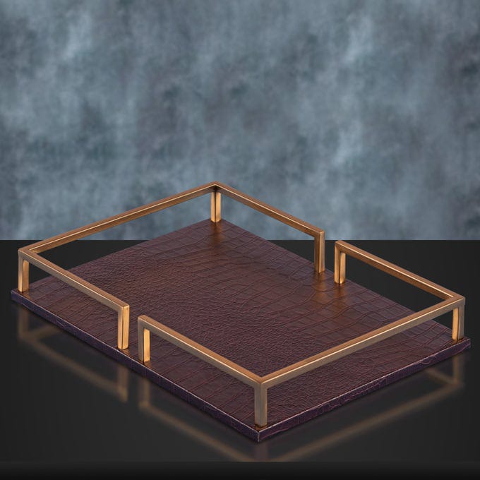 Hand's On Rectangle Tray Decor