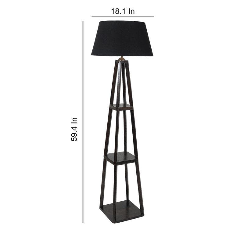 Seasa Wistera Floor Lamp With Shelf - Black