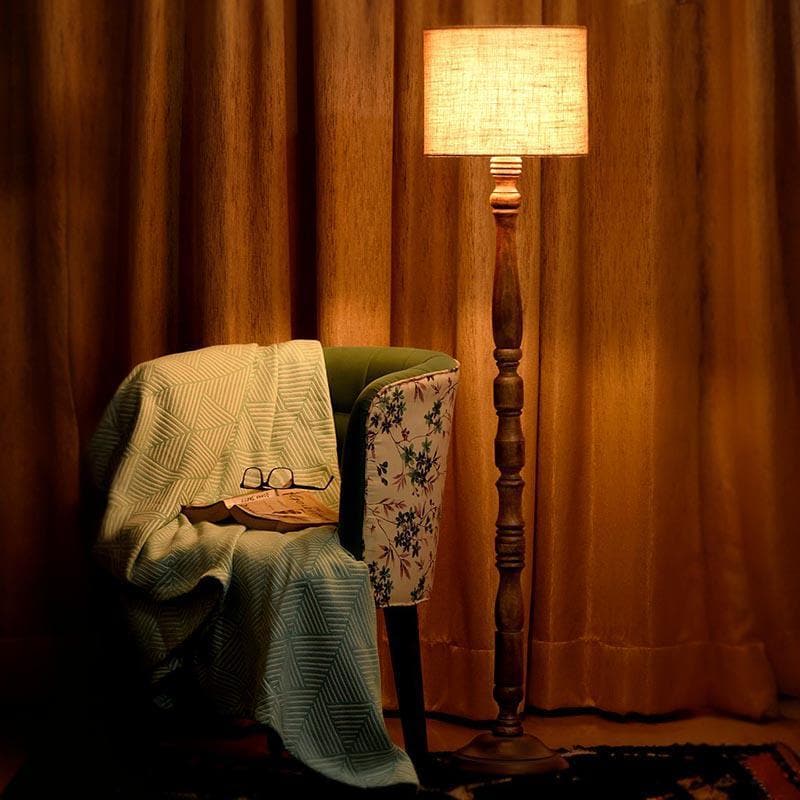 Classic Chic Vintage Stand Floor Lamp - Brown