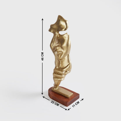 Fiesta Gold Solid Sculpture Polyresin Figurine