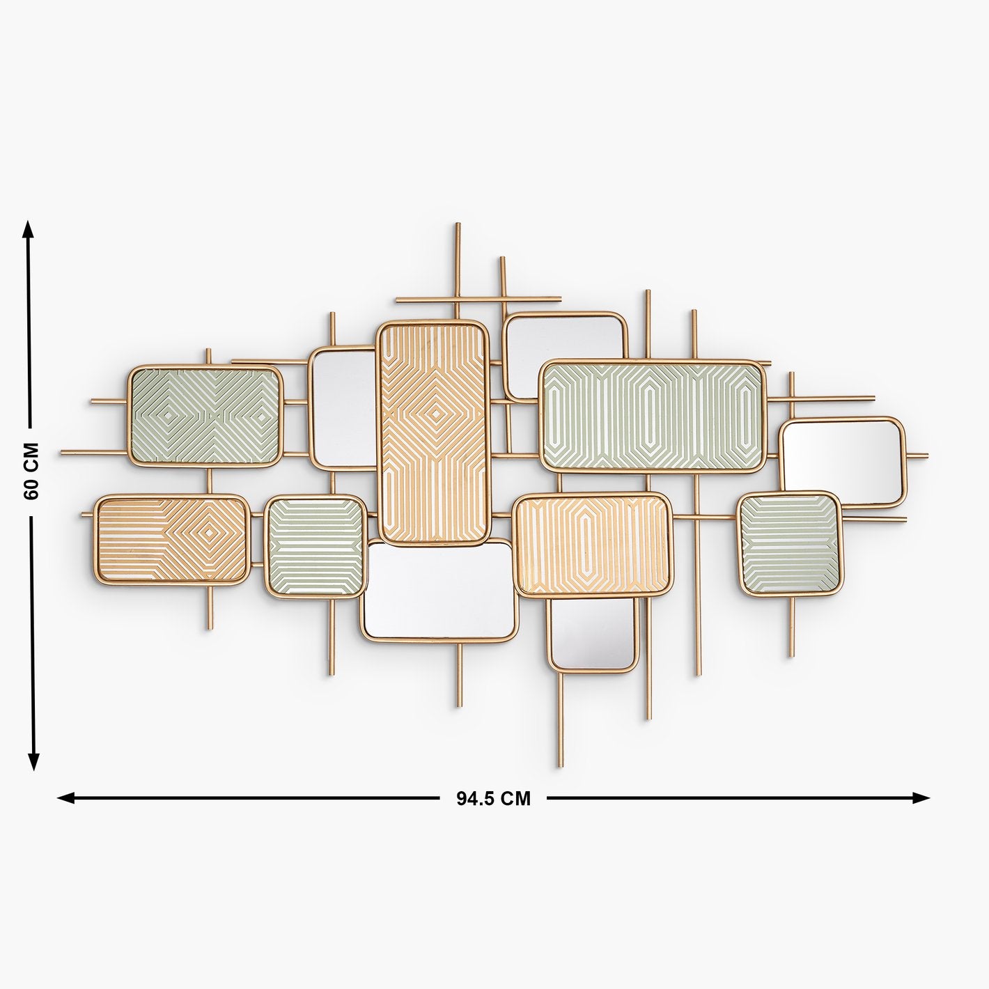 Panorama Sparta Metal and Glass Wall Art -