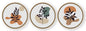 Set of 3 Bohemian Minimal Leaves – Circular Wooden Frames