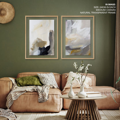 Set of 2 contemporary brushstroke