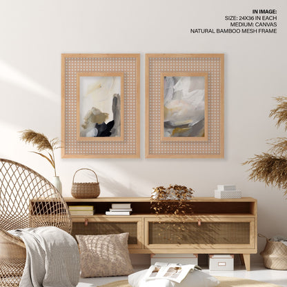 Set of 2 contemporary brushstroke