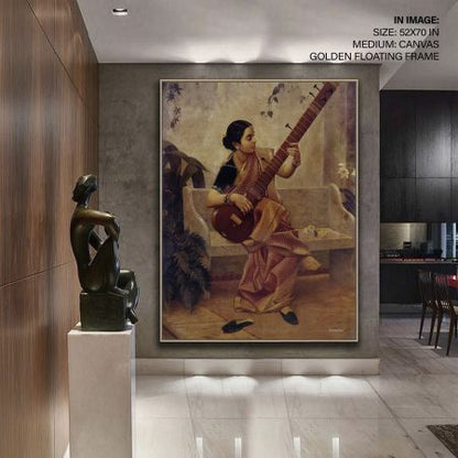 Music hath charms by Raja Ravi Varma (kadambari) by Raja Ravi Varma (1890)