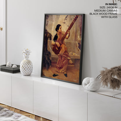 Music hath charms by Raja Ravi Varma (kadambari) by Raja Ravi Varma (1890)