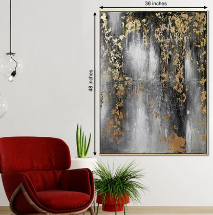 Styl'Urs Black & Gold Hand Painted Wall Art