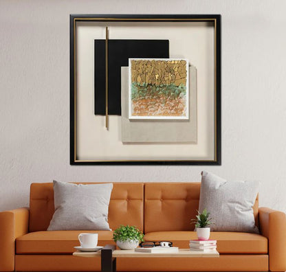 Rhythmic infusion shadow Box wall decoration showpiece center panel