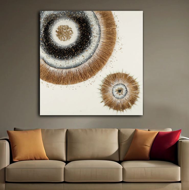 Styl'Urs Moonlit Handmade Wall Painting