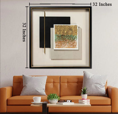 Rhythmic infusion shadow Box wall decoration showpiece center panel