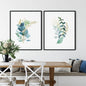 Set of 2 minimalistic watercolor plant botanical