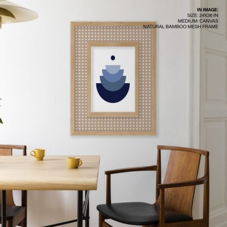 Blue minimalist geometric shapes Scandinavian