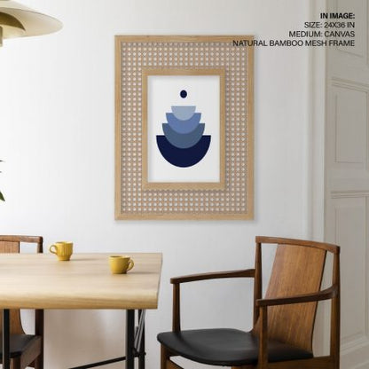 Blue minimalist geometric shapes Scandinavian