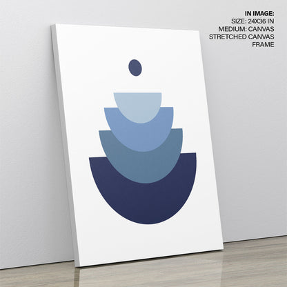 Blue minimalist geometric shapes Scandinavian
