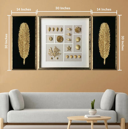 A Sea of Illusions & Golden Glittered Shadow Box Set of 3