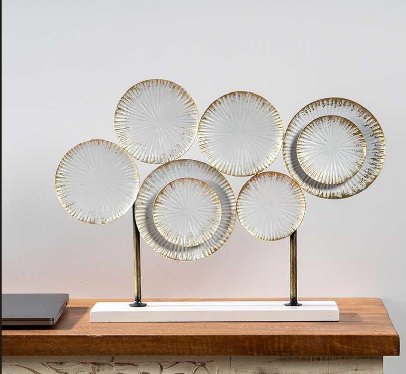 Plated Abstract Table Decor