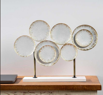 Plated Abstract Table Decor