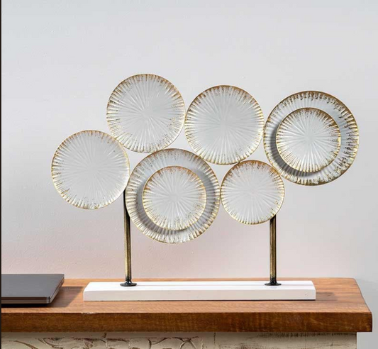 Plated Abstract Table Decor