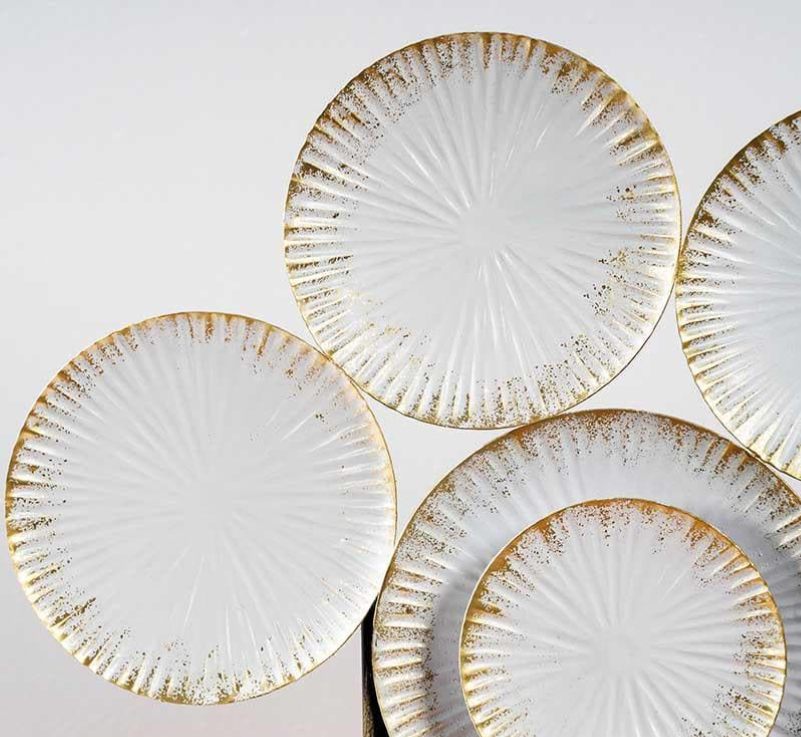 Plated Abstract Table Decor