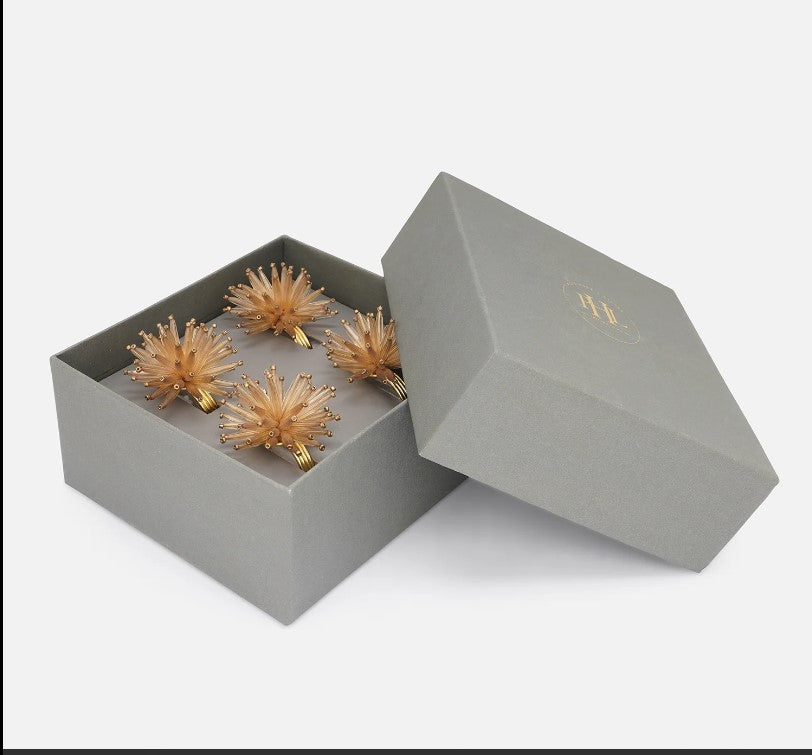 Set of 4 Gold Napkin Rings