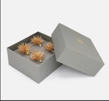 Set of 4 Gold Napkin Rings