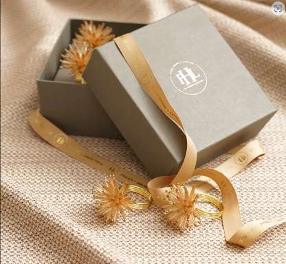 Set of 4 Gold Napkin Rings