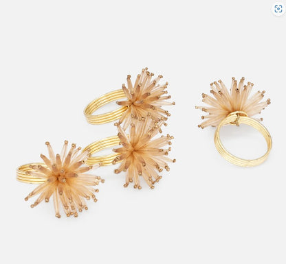 Set of 4 Gold Napkin Rings