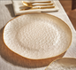 Set of 2 Beige Dune Glass Dinner Plates