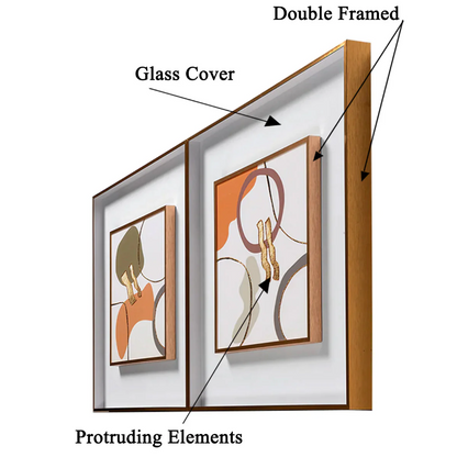Sizzling Symphony Shadow Box Wall Decoration Piece - Set of 2