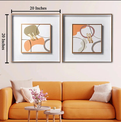 Sizzling Symphony Shadow Box Wall Decoration Piece - Set of 2