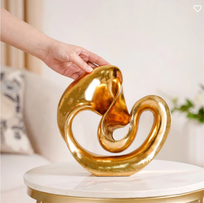 Abstract Fluid Accent Showpiece Gold