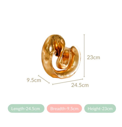 Abstract Fluid Accent Showpiece Gold