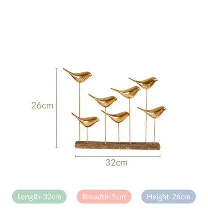Gold Birds Decor Accent Showpiece
