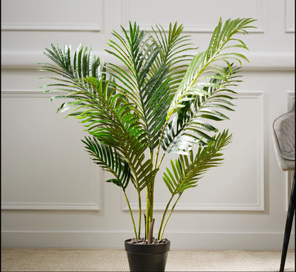Green Artificial Areca Palm Potted Plant