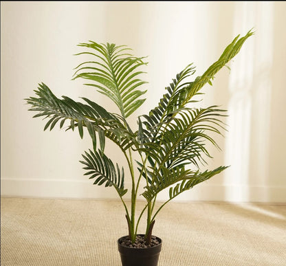 Green Artificial Areca Palm Potted Plant