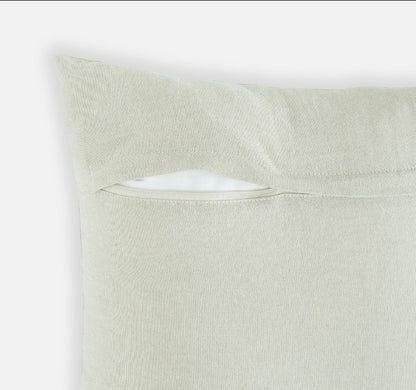 Blue Applique Work Square Cushion Cover