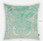 Blue Applique Work Square Cushion Cover