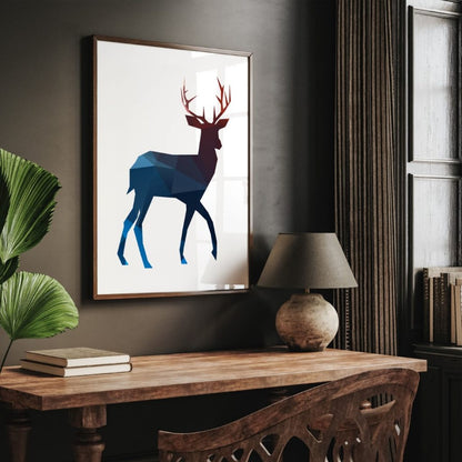 Colorful geometric deer