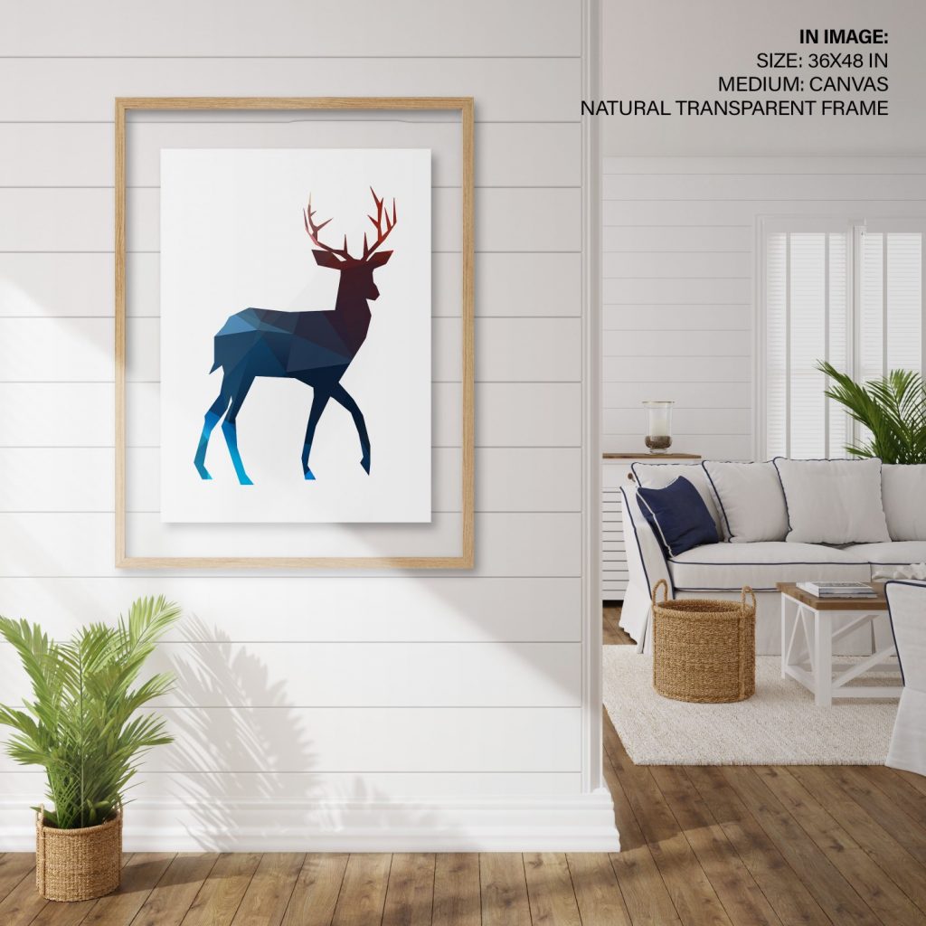 Colorful geometric deer